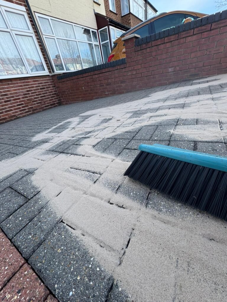 Patio jet wash with sanding